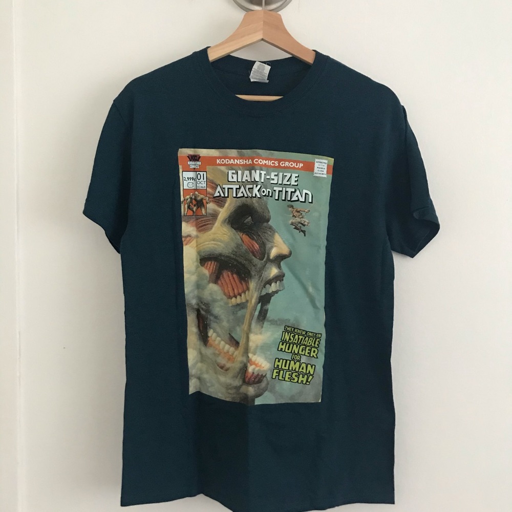 Attack on Titan graphic T-shirt comic book style
